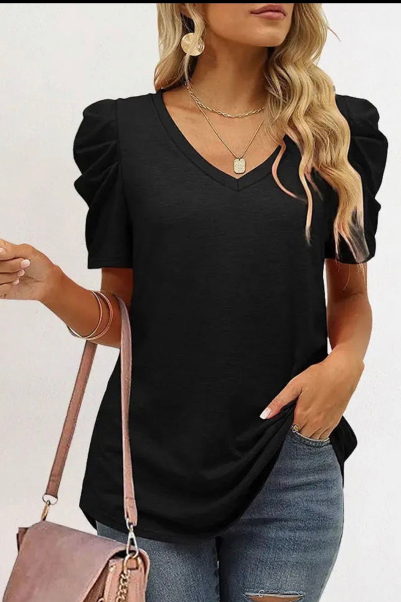 Black Puff top